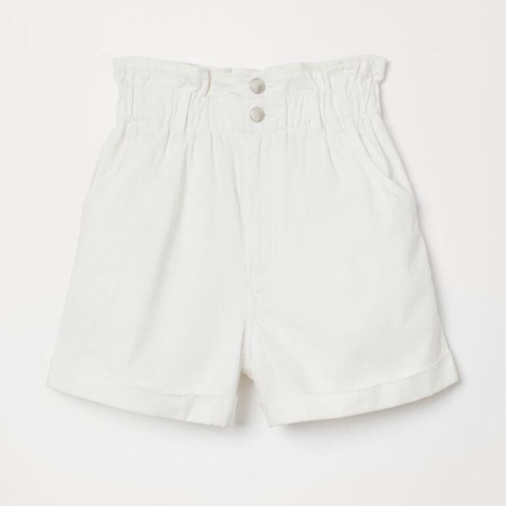H&M paper-bag shorts